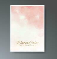 Cover template with watercolor background. Design for your cover, date, postcard, banner, logo. vector