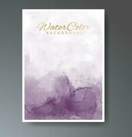 Cover template with watercolor background. Design for your cover, date, postcard, banner, logo. vector