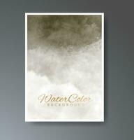 Cover template with watercolor background. Design for your cover, date, postcard, banner, logo. vector