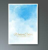 Cover template with watercolor background. Design for your cover, date, postcard, banner, logo. vector