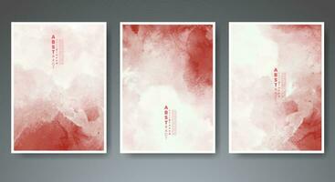 Set of creative hand painted abstract watercolor background. Design for your cover, date, postcard, banner, logo. vector