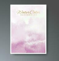 Cover template with watercolor background. Design for your cover, date, postcard, banner, logo. vector