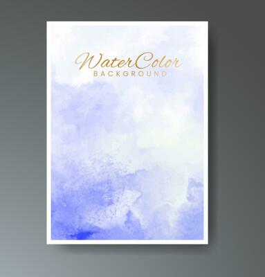 Cover template with watercolor background. Design for your cover, date, postcard, banner, logo.
