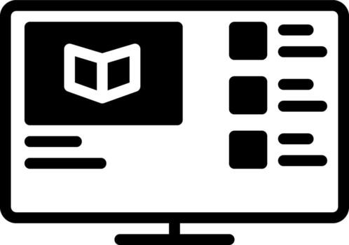 solid icon for lesson vector