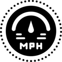 solid icon for mph vector