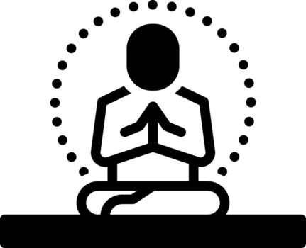 solid icon for relaxation vector