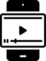 solid icon for video vector