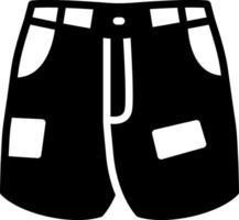 sólido icono para pantalones cortos vector