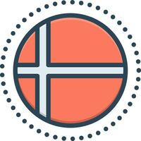 color icono para Dinamarca vector