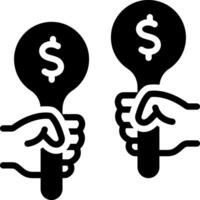 solid icon for bids vector
