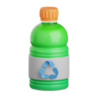 3d interpretazione riciclare bottiglia isolato utile per ecologia, energia, eco, verde, raccolta differenziata e tecnologia png