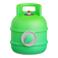 3d representación eco gas aislado útil para ecología, energía, ecológico, verde, reciclaje y tecnología png