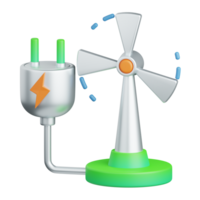 3d Renderização moinho de vento isolado útil para ecologia, energia, eco, verde, reciclando e tecnologia png