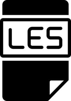 solid icon for les vector