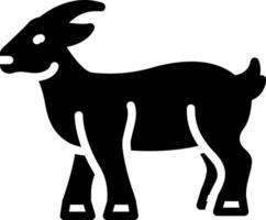 solid icon for goat vector