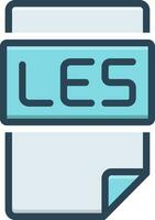 color icon for les vector