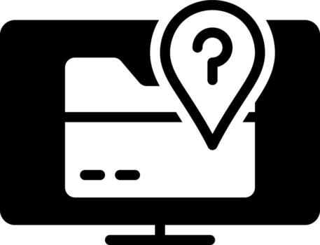 solid icon for where vector