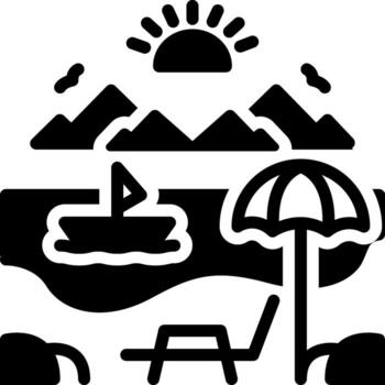 solid icon for strand vector