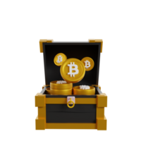 bitcoin mineração 3d render ícone clipart png