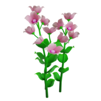 Beautiful flower 3d render clipart png