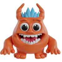 söt chibi monster 3d framställa ClipArt png