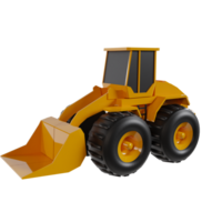 Construction vehicle 3d render clipart png