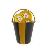 bitcoin exploitation minière 3d rendre icône clipart png