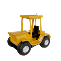 Construction vehicle 3d render clipart png