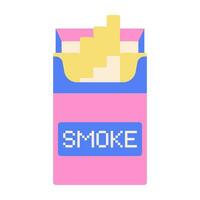 abierto paquete de cigarrillos vector ilustración