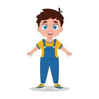 Vector drawing of a boy auto mechanic