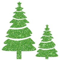 grön jul träd glitter på transparent bakgrund. jul icon.design för dekoration, bakgrund, tapet, illustration png