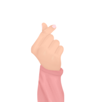 Finger Love sign with alphabeth png