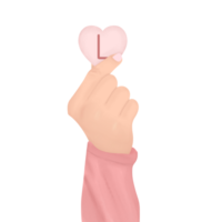 Finger Love sign with alphabeth png