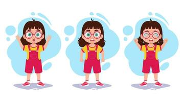 Baby emotions illustration set vector