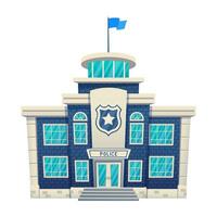 Police station building on a white background vector