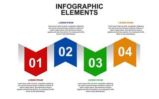 infographic template design with 4 steps. infographic design for presentations, banners, infographs and posters vector