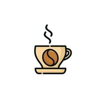 café taza vector ilustración aislado en blanco antecedentes. café taza icono