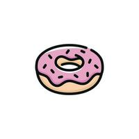 Donut vector illustration isolated on white background. Donut icon