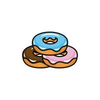 Donut vector illustration isolated on white background. Donut icon