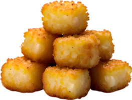 Image of Delicious-looking Tater tots. AI-Generated. png