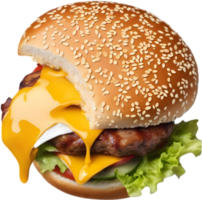 Image of Delicious-looking Burger. AI-Generated. png