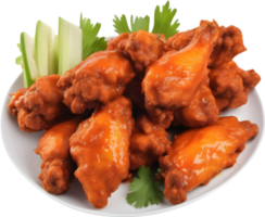 Image of Delicious-looking Buffalo wing. AI-Generated. png