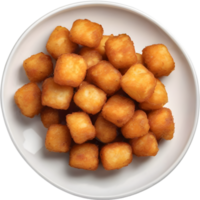 Image of Delicious-looking Tater tots. AI-Generated. png