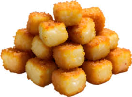 Image of Delicious-looking Tater tots. AI-Generated. png