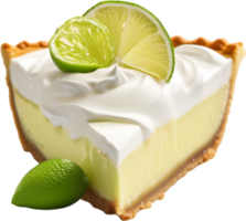 Image of Delicious-looking Key lime pie. AI-Generated. png