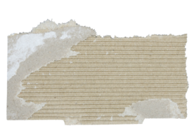 trasig bitar av korrugerad papper på transparent bakgrund png fil