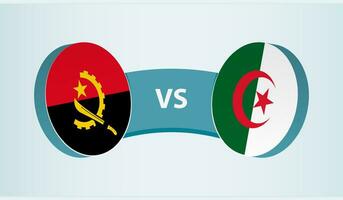 angola versus Argelia, equipo Deportes competencia concepto. vector