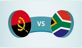 angola versus sur África, equipo Deportes competencia concepto. vector