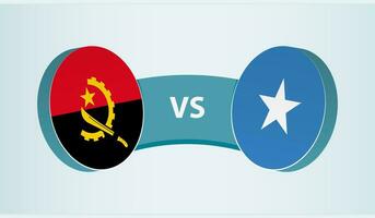 Angola versus Somalia, team sports competition concept. vector