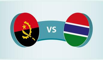 Angola versus Gambia, team sports competition concept. vector